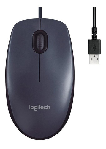 Mouse Optico Usb Preto Logitech M90