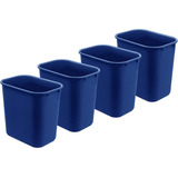 Papelera Acrimet 27qt  Plastico   Color Azul   Juego De 4 