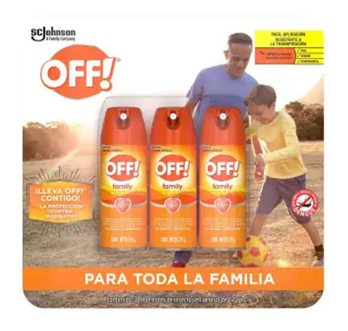 Off Repelente De Insectos  3 Piezas De 170g C/u