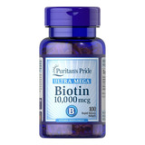 Biotina 10000mcg  100 Softgel Puritan's Pride