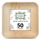 Chic Leaf - Platos De Hoja De Palma Desechables, Biodegradab