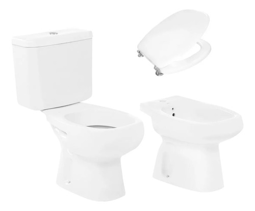 Inodoro Bidet Roca Monaco Con Deposito Y Asiento De Madera