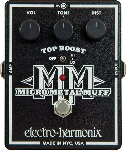 Pedal Electro Harmonix Micro Metal Muff Distorsion Booster.