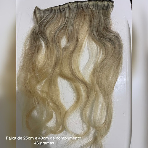Faixa Mega Hair Loira 40cm De Comprimento 46 Gramas