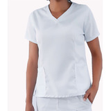 Conjunto Pijama Scrubs Cirúrgico Branco Feminino Gabardine