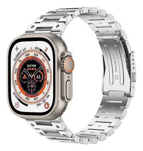 Correa De Eslabones De Acero Inoxidable Para Apple Watch  Pu