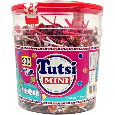 Tutsi Mini Pop De Paletas 200pz 1.08kg | MercadoLibre