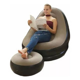 Sillón Inflable 2 En 1 Reposet Con Reposapiés Puff