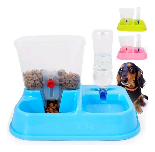 Dispensador Doble Agua Y Comida Para Mascotas Perros 