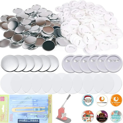 200pcs 58mm Fotoboton Llavero Herrajes Pin Publicidad+tijera | Envío gratis