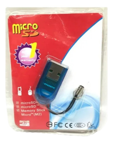 Mini Leitor De Cartão Micro Sd / M2 Adaptador Usb Pendrive