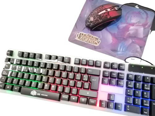 Combo Gamer Retroiluminado Teclado Mouse Incluye Pad Mouse