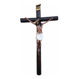 Cruz De Madera Para Pared, Crucifijo Grande Cristo 110 Cm 