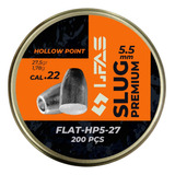Chumbinho Slug 5.5mm Flat Saia Reta Premium 5 5 27gr - Lfas