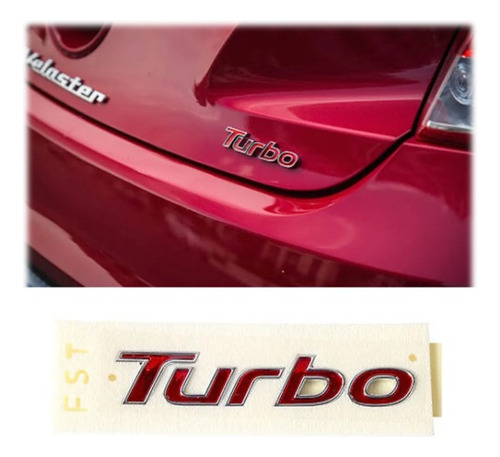 Emblema Logo Posterior Turbo Hyundai Veloster Original Foto 4