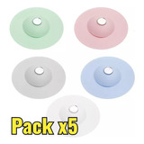 Pack X5 Tapon Cocina Baño Drenaje Atrapa Cabellos Pelos