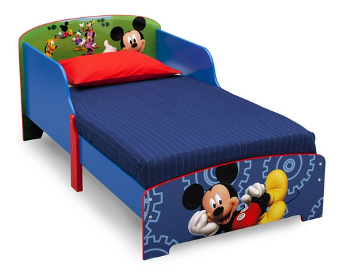 Cama Camita Infantil De Madera Disney Mickey Mouse