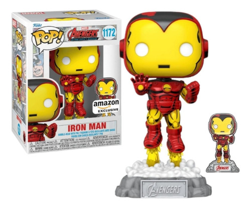 Funko Pop Iron Man #1172 + Pin Exclusive Amazon 60 Aniv