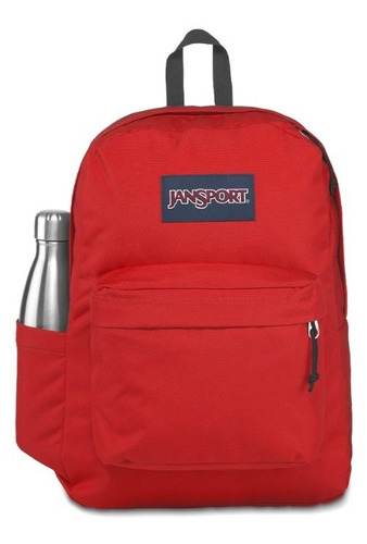 Mochila Jansport Urbana Bolsillo Botella Superbreak Rojo