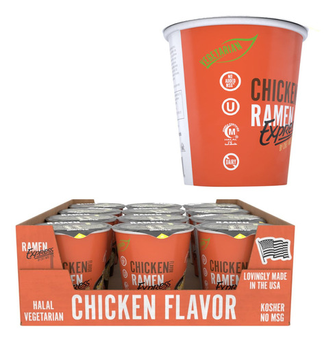 Ramen Pollo Sopa Instantánea  Vegetariana  64g Pack X12 Unid