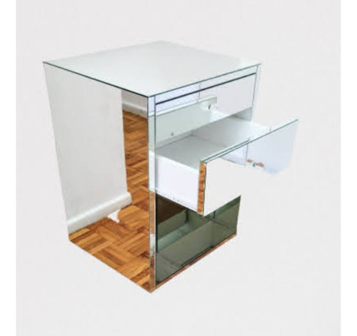 Mesa De Luz Espejada.mesa Luz Espejo. Diseño Moderno Tendenc