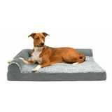 Furhaven Pet Espresso Deluxe Chaise Lounge Cooling Gel Top