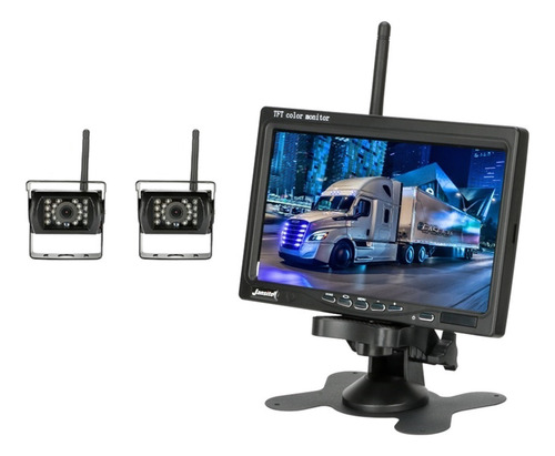 7  Monitor De Visión Trasera Inalámbrica Camión Rv 2 Cámaras