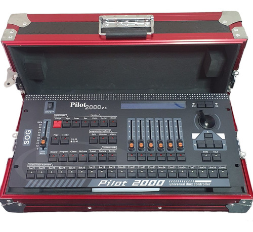 2 Mesa Controladora Dmx 512 Pilot 2000 V3 Com Case  Strobo