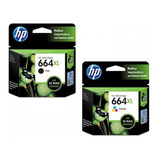 Kit Cartuchos Hp 664xl Original Preto+color Para 2136, 2676