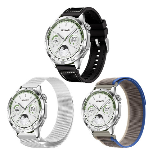 3 Correas De 22mm Mixto Para Huawei Watch Gt4 Gt3 Gt 4 3 Pro