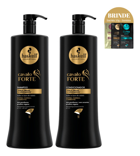 Kit Haskell Cavalo Forte Shampoo E Condicionador 1l