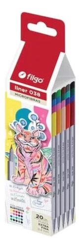 Microfibras Liner 038 20 Colores Surtidos Swl38e2 Filgo