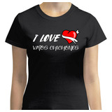 Playera Diseño I Love Vatos Chichones - Amor - Parejas