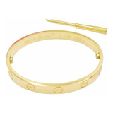 Brazalete O Pulsera Con Tornillo Love De Acero Inoxidable