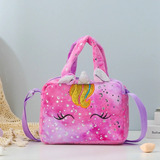 Mini Bolso Maleta Bolsa Unicornio Niña Girl Rosa Fucsia