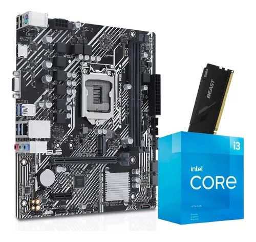 Combo Actualización Pc Intel Core I3 10105f + H510m + 16gb