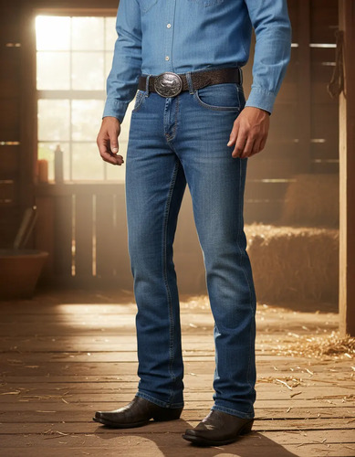 Pantalon De Mezclilla Vaquero Para Bota Bad Bull Hombre.