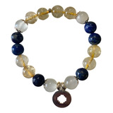 Pulsera Selenita Citrino Lapizlazuli Y Plata 925