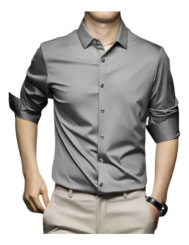 Camisa Clássica Masculina Resistente A Rugas 2023,