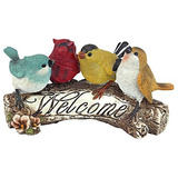 Diseño Toscano Birdy Welcome Sign Estatua De Pajaro Jardin 