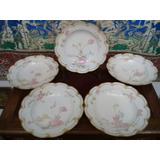 Juego De 5 Platos Hondos De Porcelana Limoges Haviland Myot