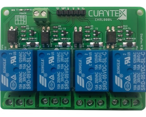 Tarjeta De Relevadores 4 Canales 5v Ópticamente Aislado