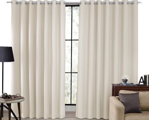 Cortina Tecido Blackout Corta Luz 80% 2,70 X 2,30m Blecaute Cor Palha