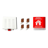 Kit Alarma Comunitaria Sirena 4 Controles Placa Disuasiva