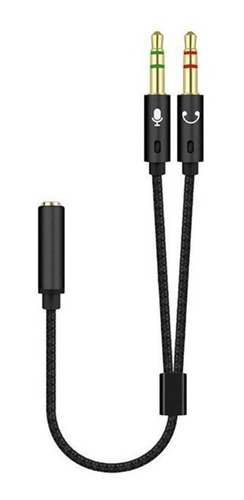 Splitter Adaptador Jack 3.5mm Divisor De Audio Microfono Pc