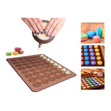 Kit Macaron Molde Forma 4 Bicos Tapete Silicone Dosador