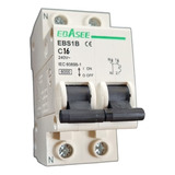 Interruptor Automatico Bipolar 2x16a 6k Curva C Ebasee