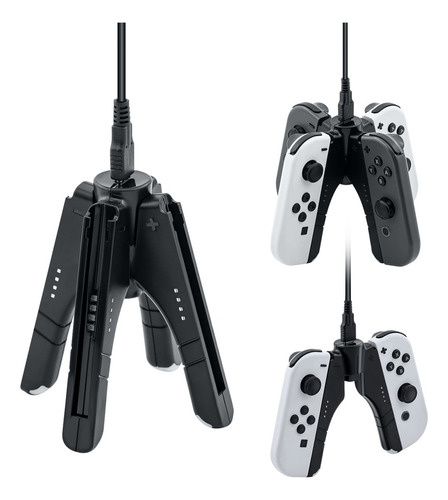 Soporte De Carga Gamepad 4 En 1 Para Control Switch Joycon