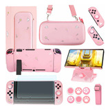 Gutial Accessories Kit For Nintendo Switch - Pink Cute Acce.