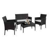 Juego Muebles Exterior Rattan 4 Piezas